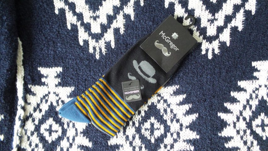 McGregor Movember Yellow and Blue Socks